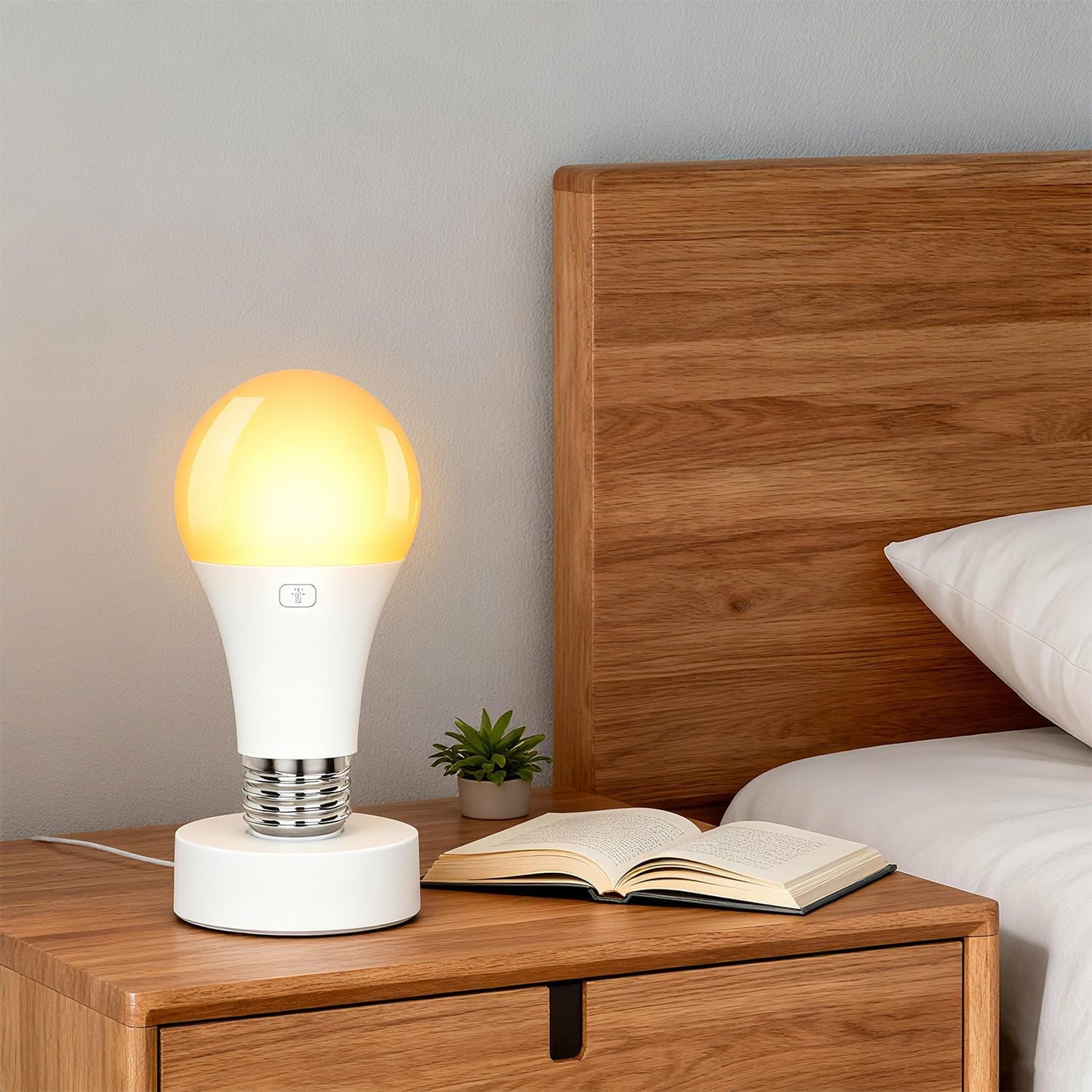 Wireless Dimmable LED Puck Light Bulbs with Detachable Design, 15 Color Options & 3 Timers for Wall Mounting