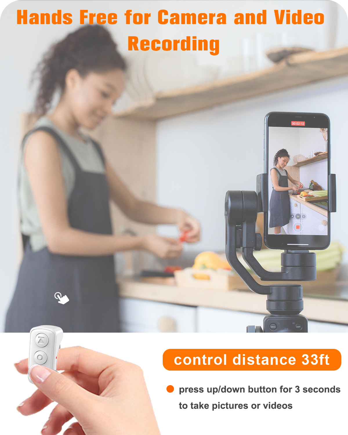 TikTok Remote Control, Wireless Controller, Camera Shutter Release for Smartphone, TiK Tok Scrolling Ring for iPhone iPad iOS Android