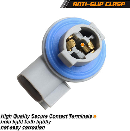 Pack of 2 Wiring Harness Plug Connectors for License Plate Light Sockets - Replacement Compatible with 2003-2018 Dodge Ram 1500 2500 3500