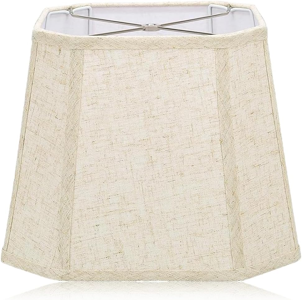 Beige Rectangular Lampshades for E26 Bulb Bases