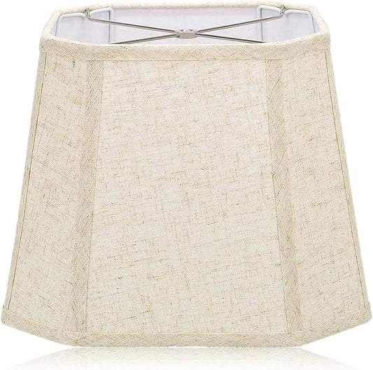 Beige Rectangular Lampshades for E26 Bulb Bases